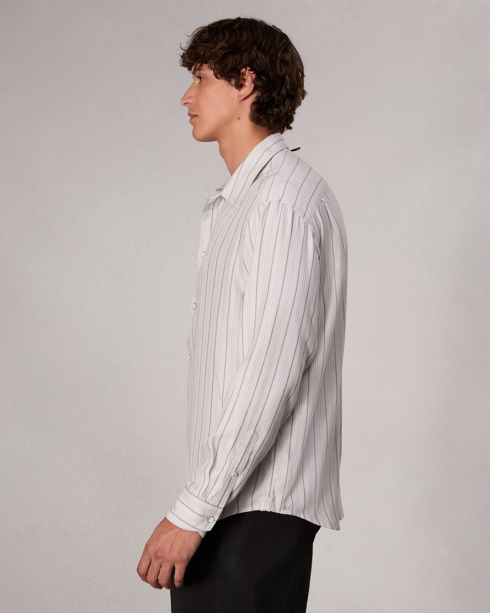 Matthew Striped Shirt White Stripe - Image 4