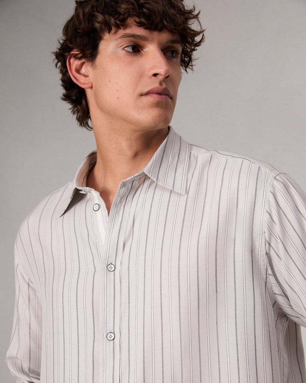 Matthew Striped Shirt White Stripe - Image 6