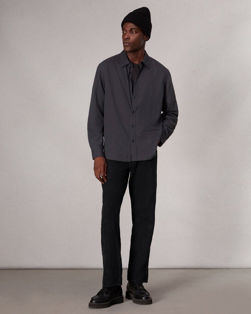 Finch Textured Striped Shirt Black Stripe - Image 3