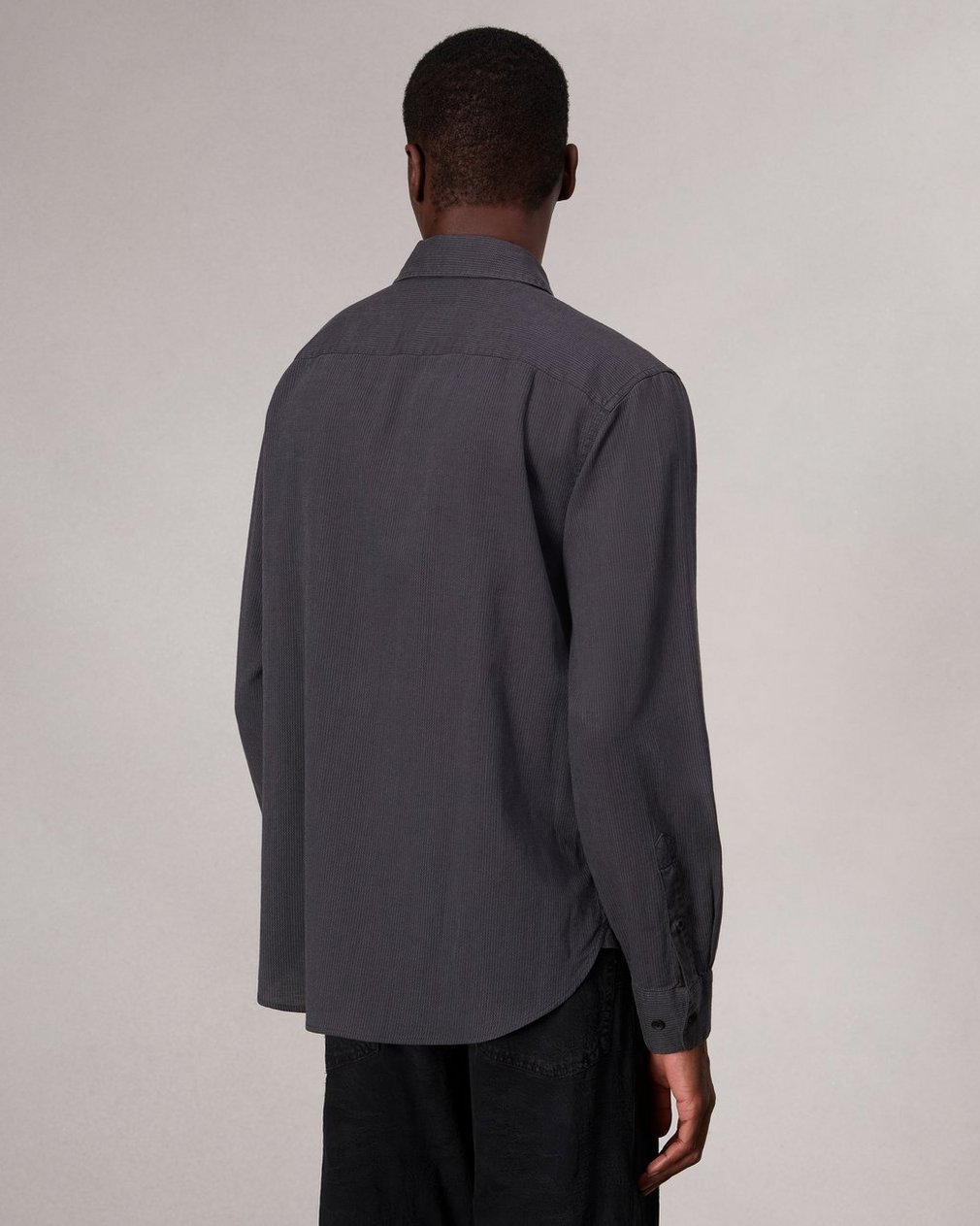 Finch Textured Striped Shirt Black Stripe - Image 5