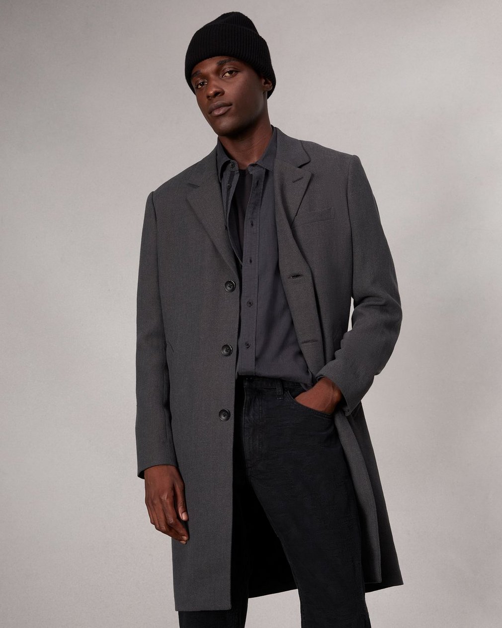 Finch Textured Striped Shirt Black Stripe - Image 7