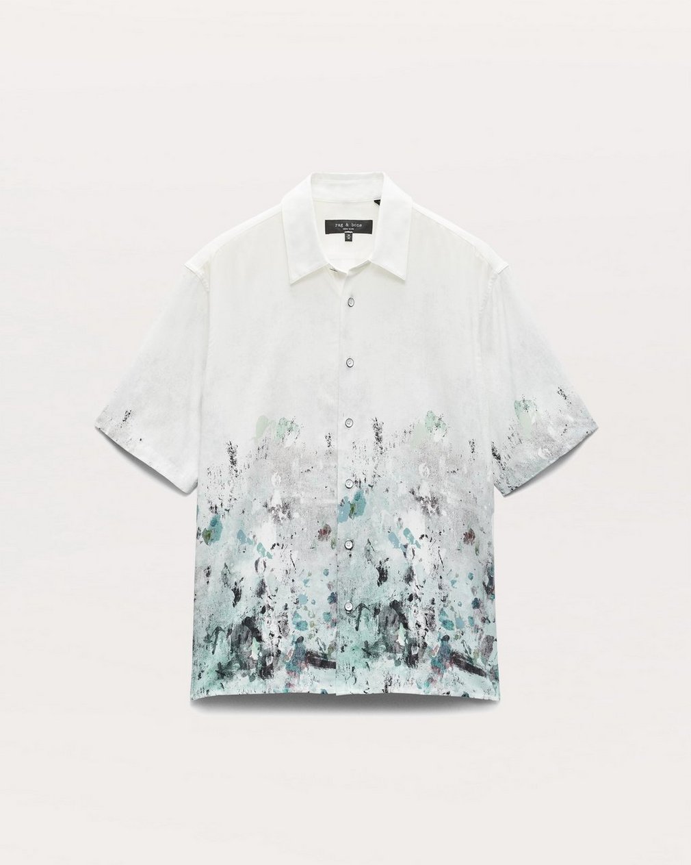 Relaxed Fit Dalton Paint Splatter Shirt White Paint - Image 2