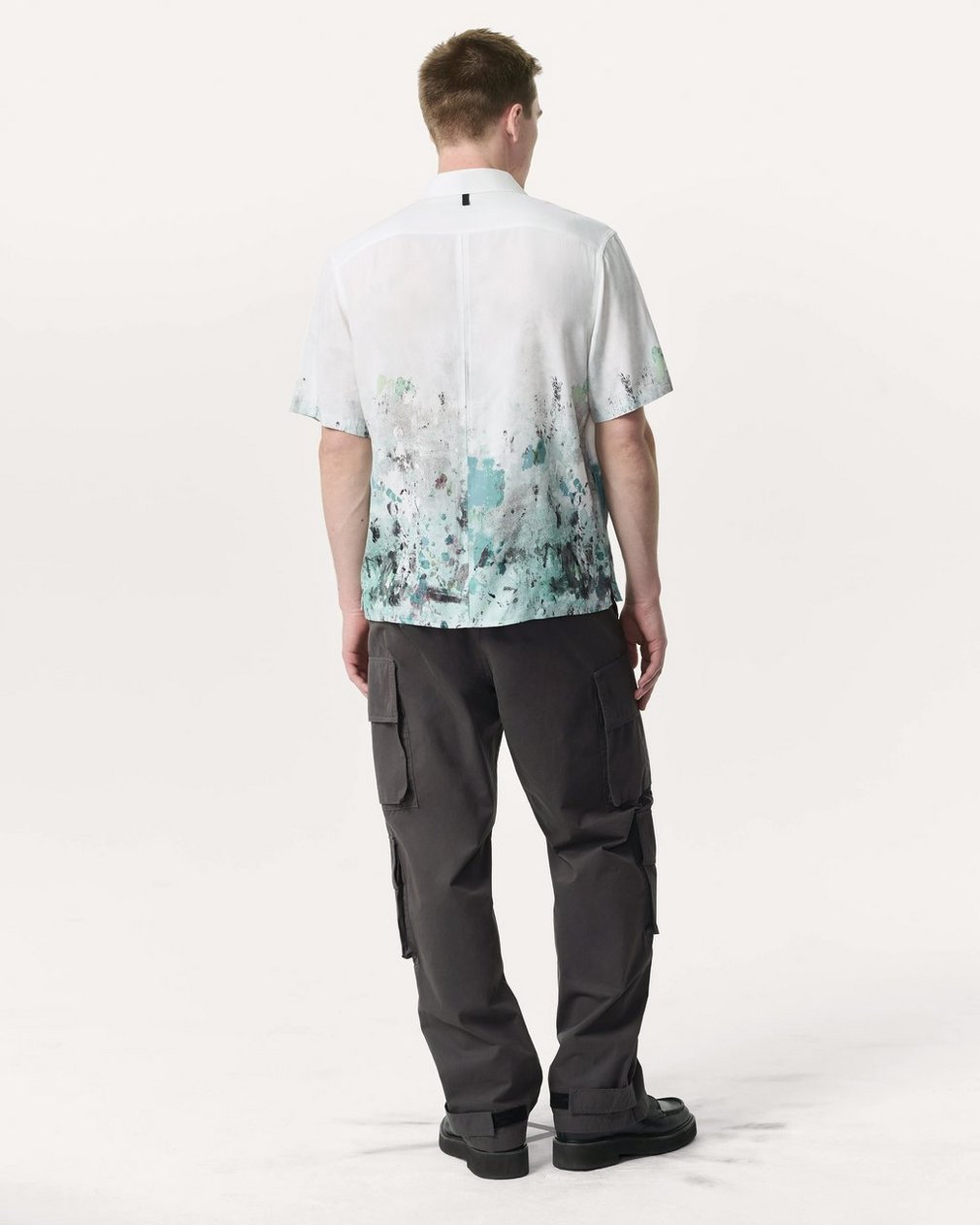Relaxed Fit Dalton Paint Splatter Shirt White Paint - Image 5