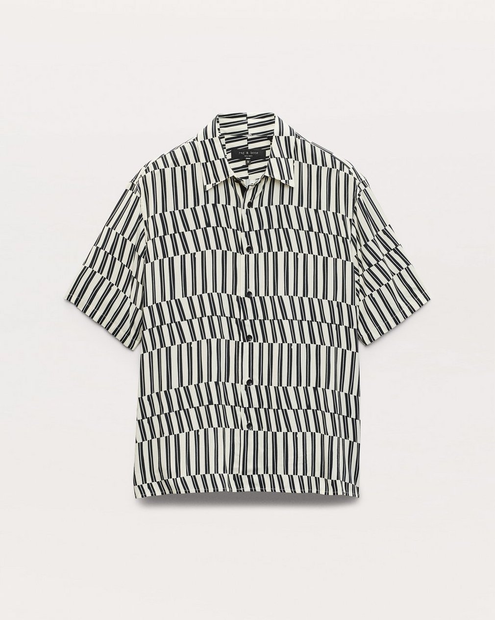 Dalton Printed Shirt Blue & White Joff Print - Image 2