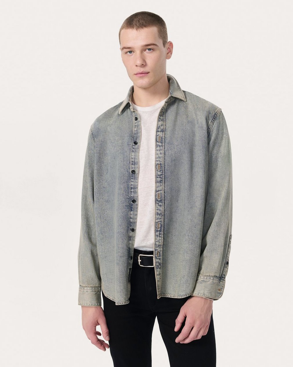 Finch Denim Shirt Worn Bleach