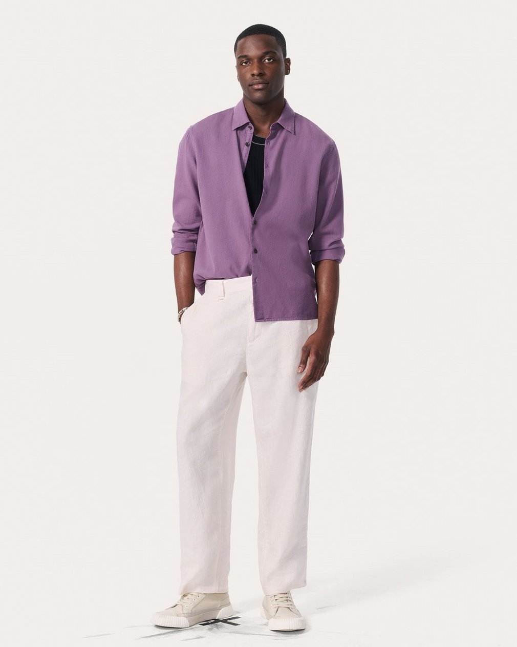 Dalton Canvas Shirt Washed Violet - Image 3