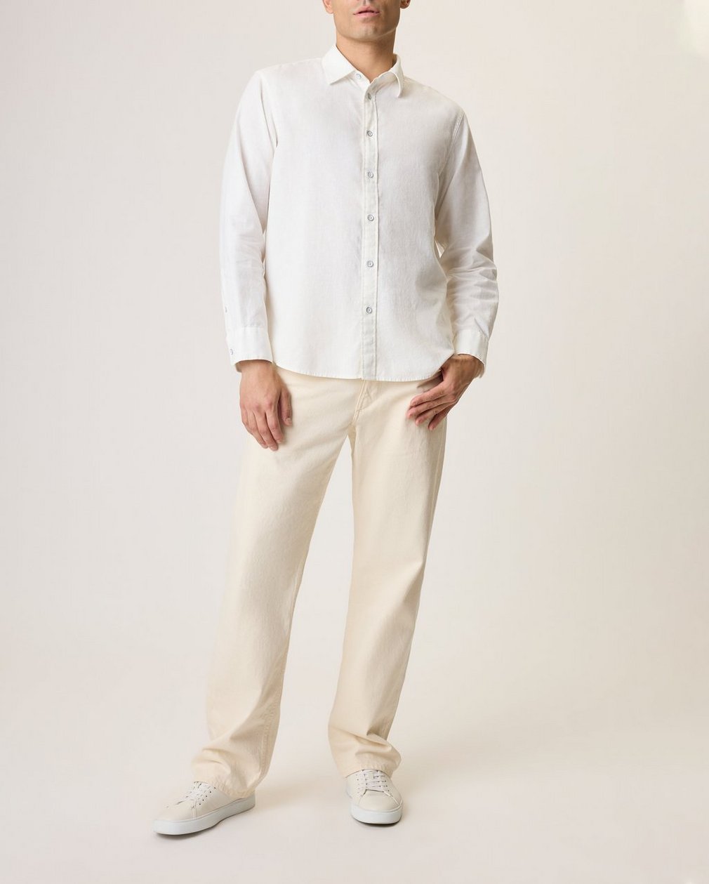 Griffin Hemp-Cotton Shirt Marshmallow