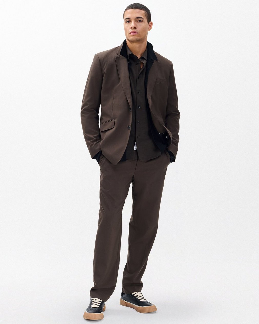 Tomlin Merino Wool Knit Shirt Stonewall - Image 3