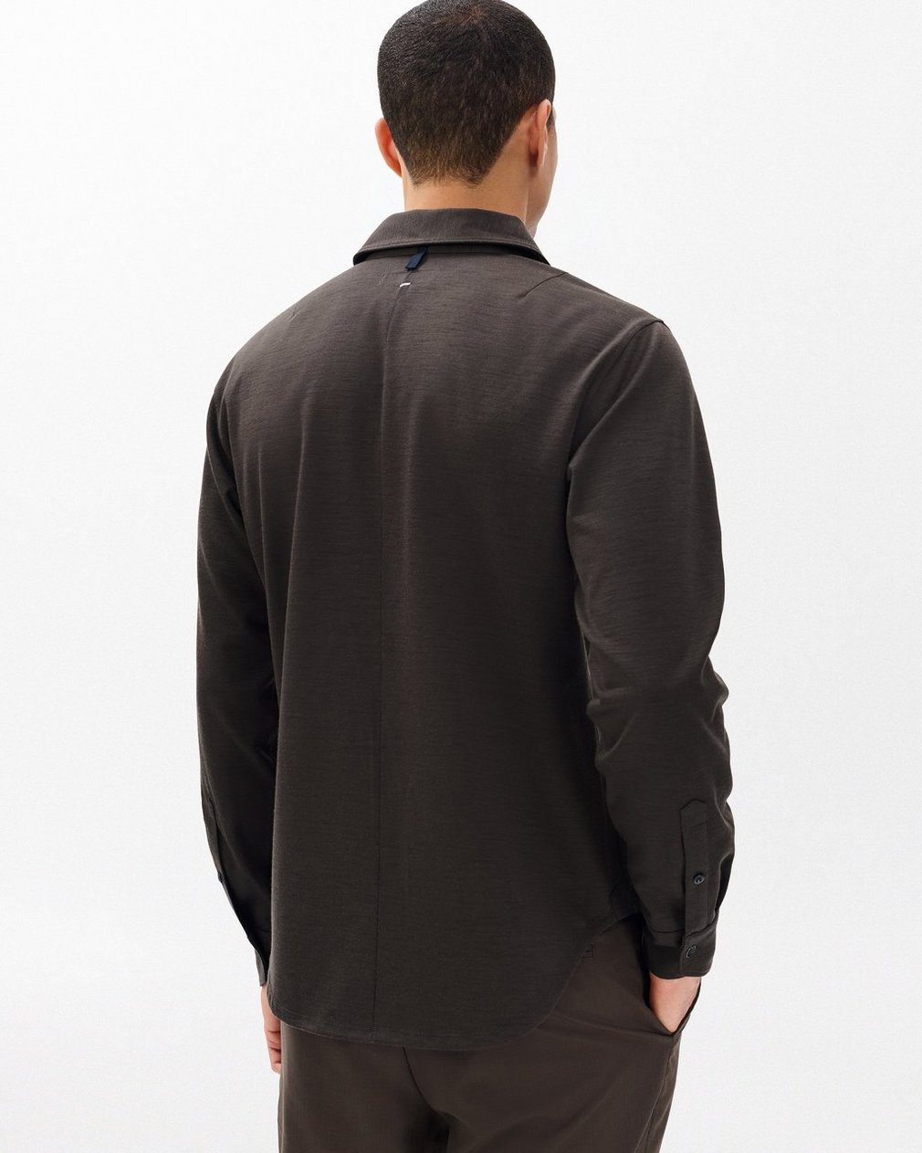 Tomlin Merino Wool Knit Shirt Stonewall - Image 6
