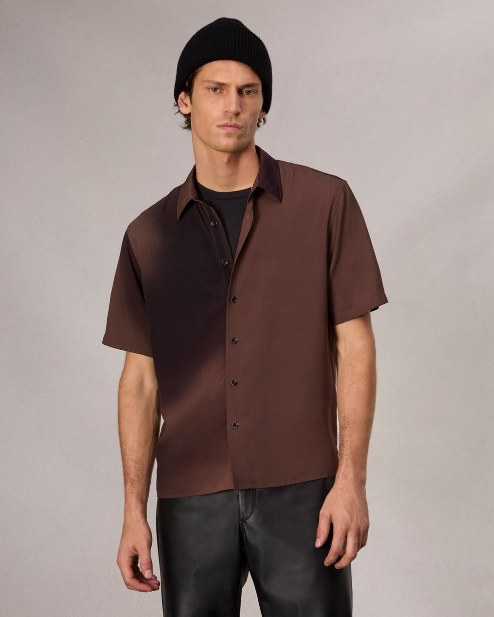 Dalton Printed Shirt Brown Gradient