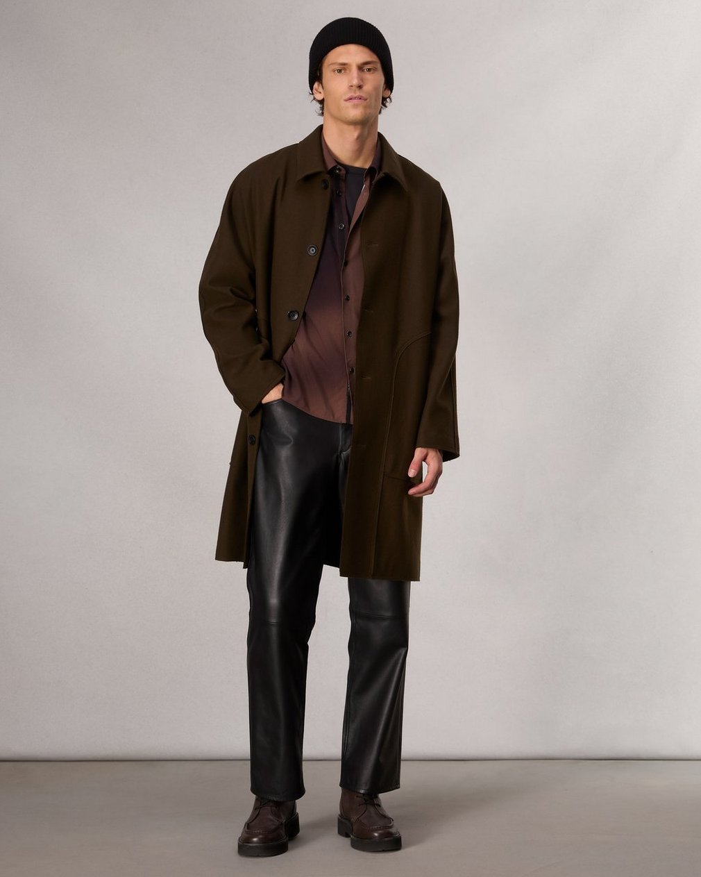 Dalton Printed Shirt Brown Gradient - Image 3