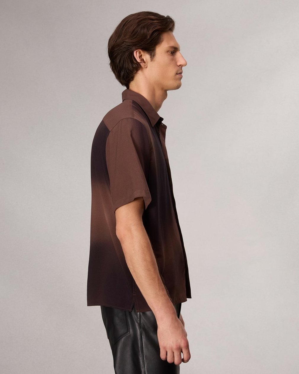 Dalton Printed Shirt Brown Gradient - Image 4