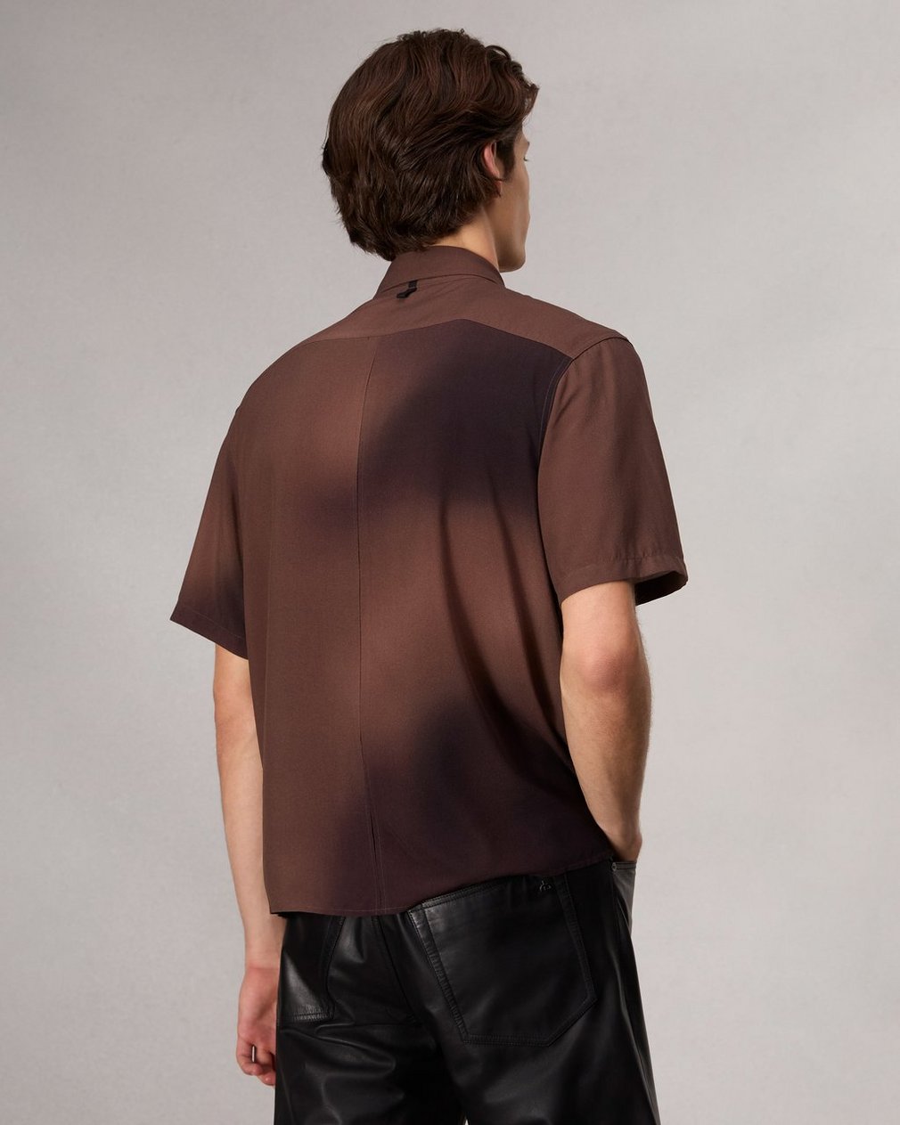 Dalton Printed Shirt Brown Gradient - Image 5