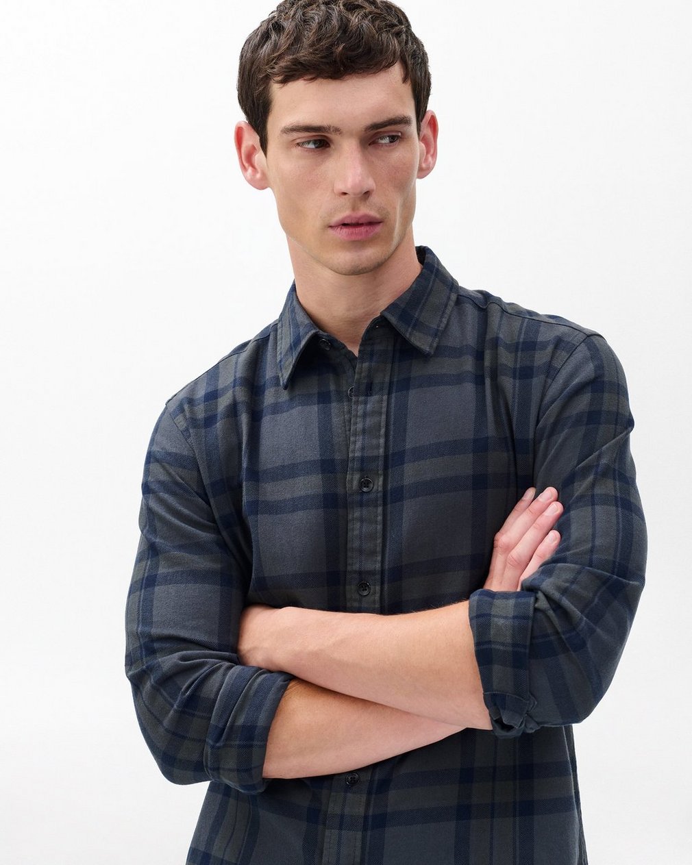 Tomlin Plaid Flannel Shirt Ombre - Image 4
