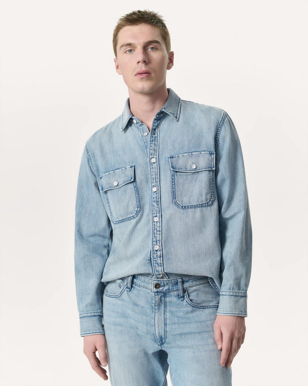 Relaxed Fit Featherweight Denim CPO Overshirt Fletcher