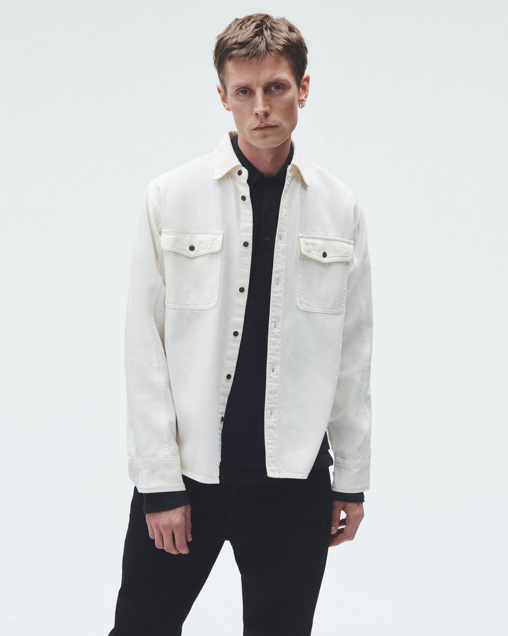 Featherweight Denim Shirt Ecru