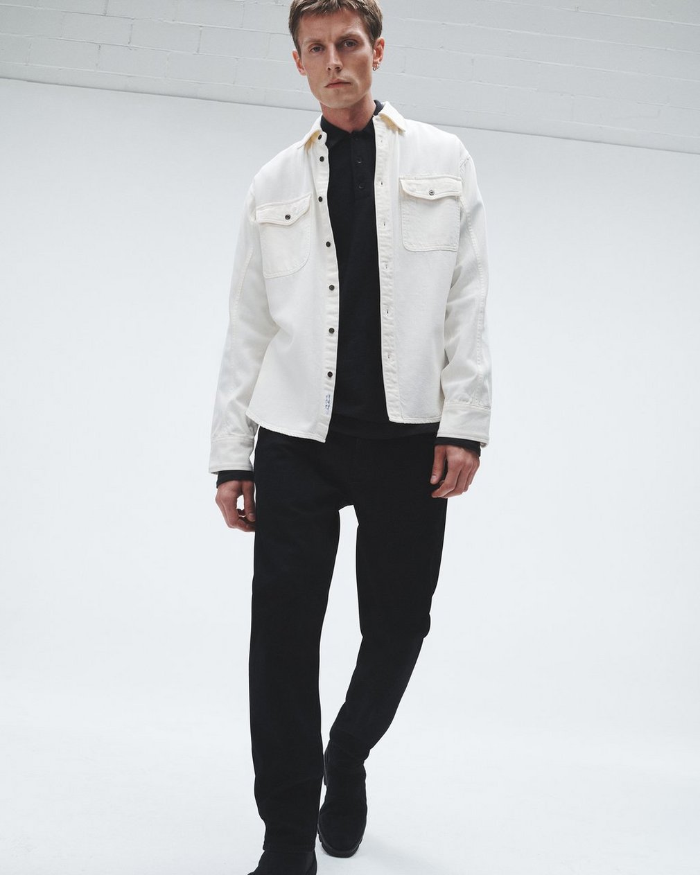 Featherweight Denim Shirt Ecru - Image 6