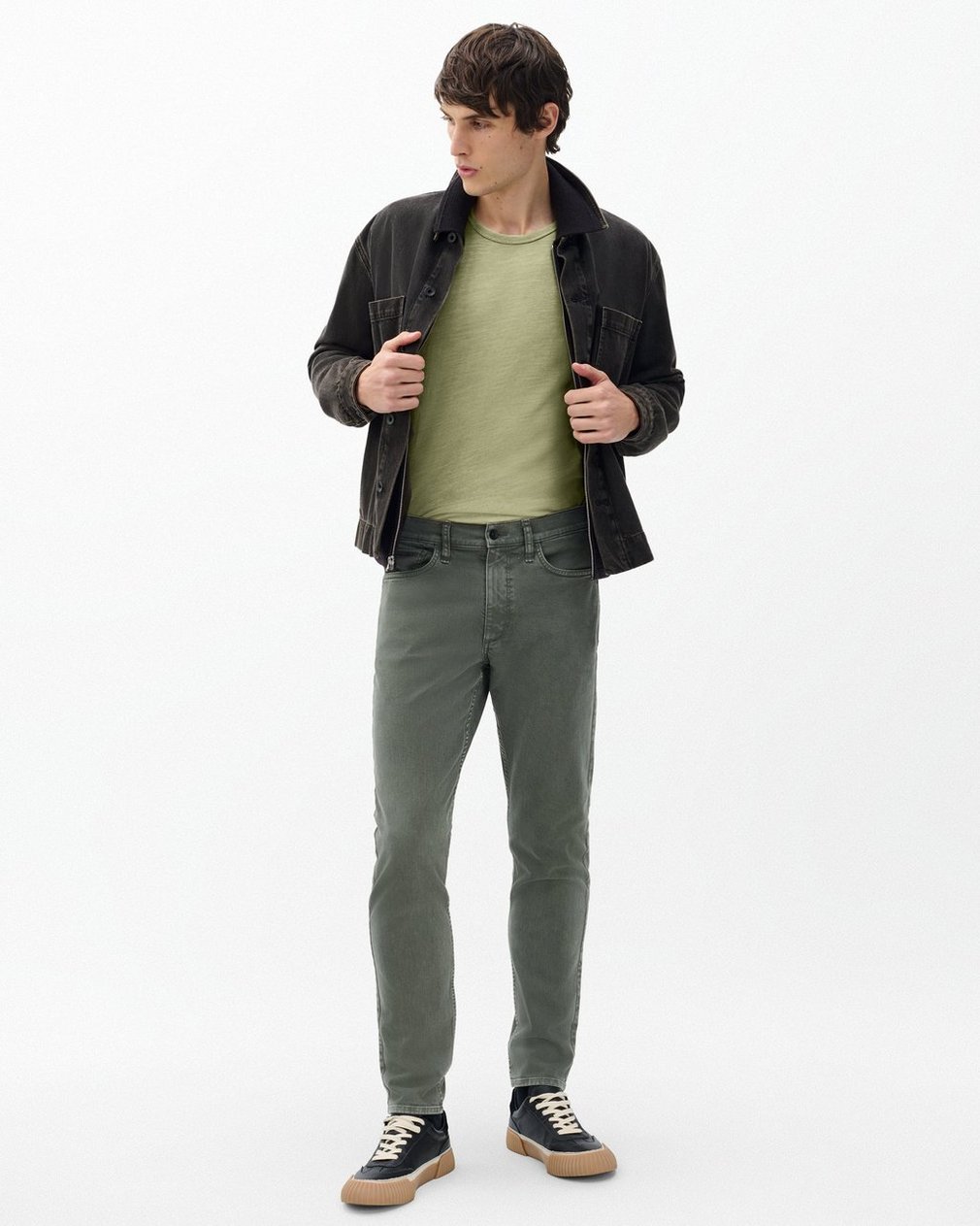 Classic Flame T Shirt Dry Moss - Image 3