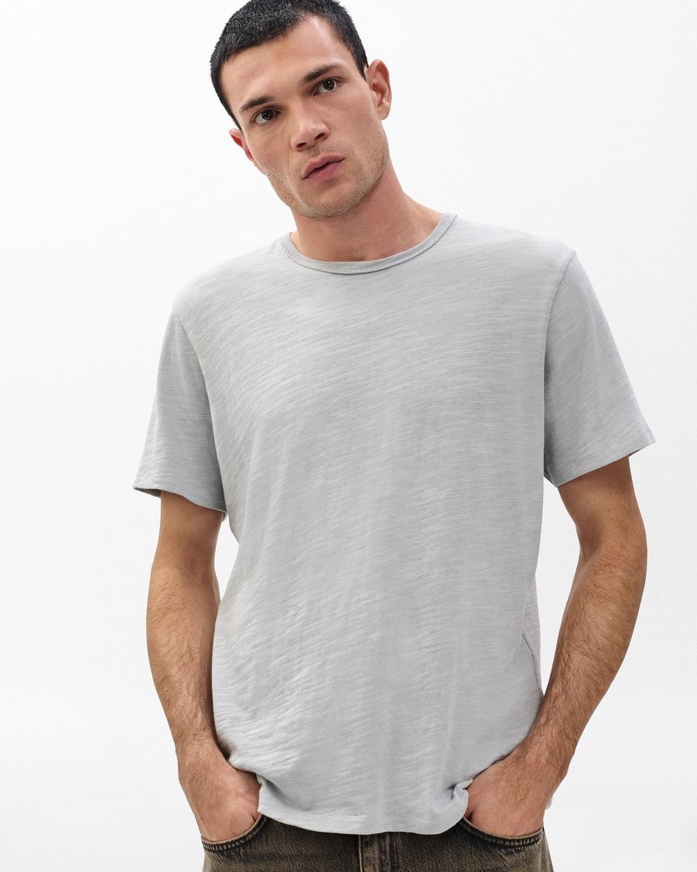 Classic Flame T Shirt Harbor Grey - Image 2