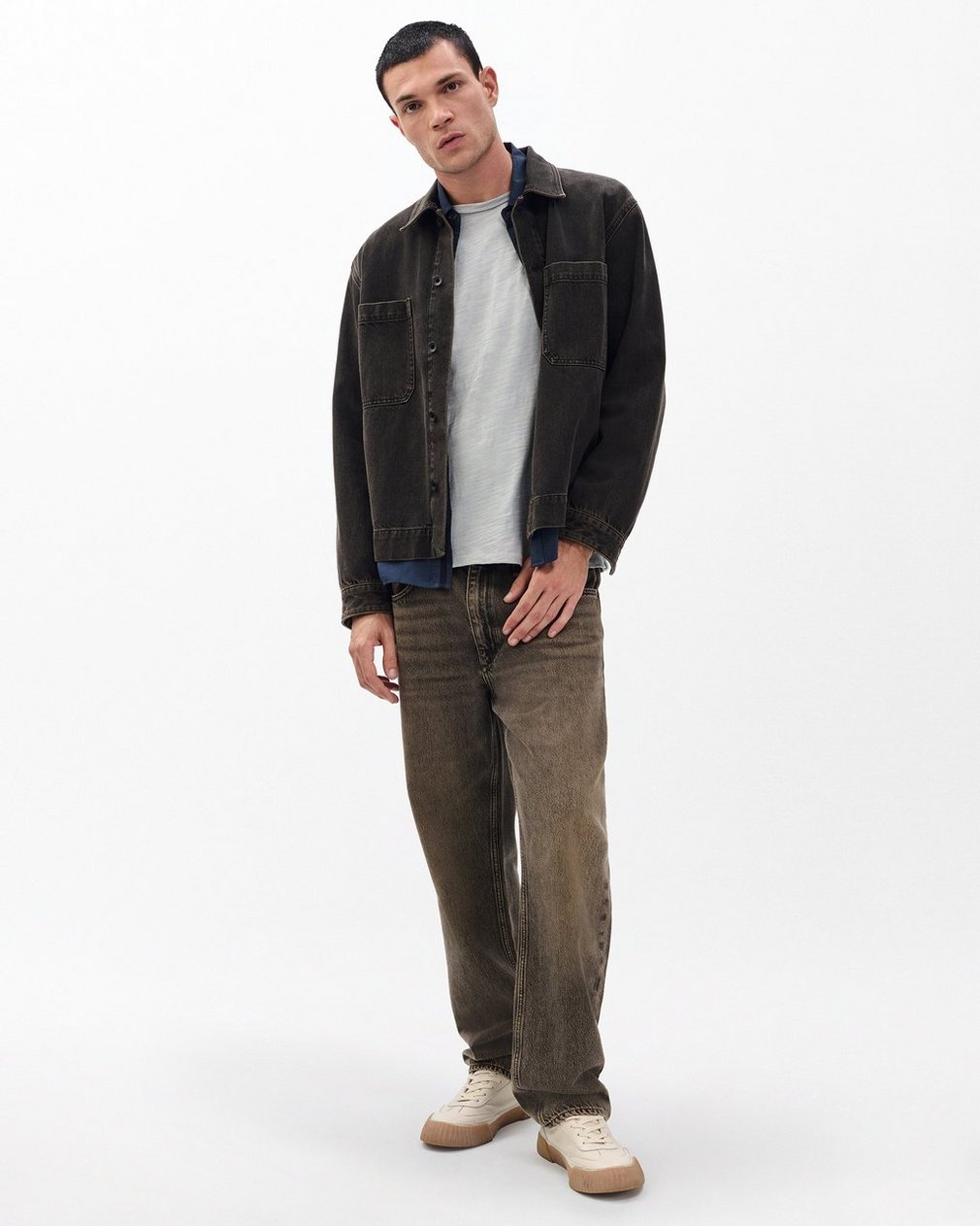 Classic Flame T Shirt Harbor Grey - Image 3