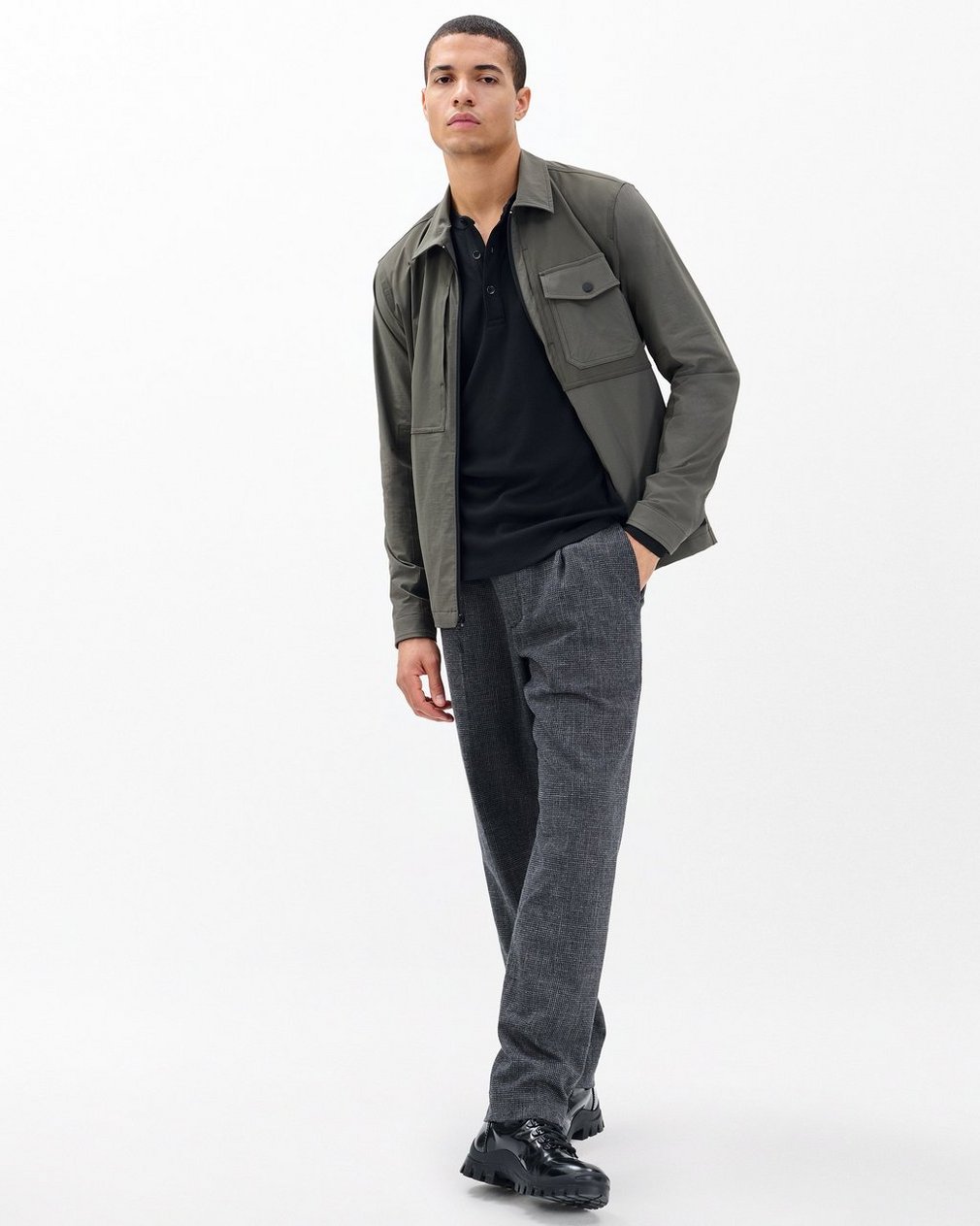 Tech Waffle Henley Black - Image 3