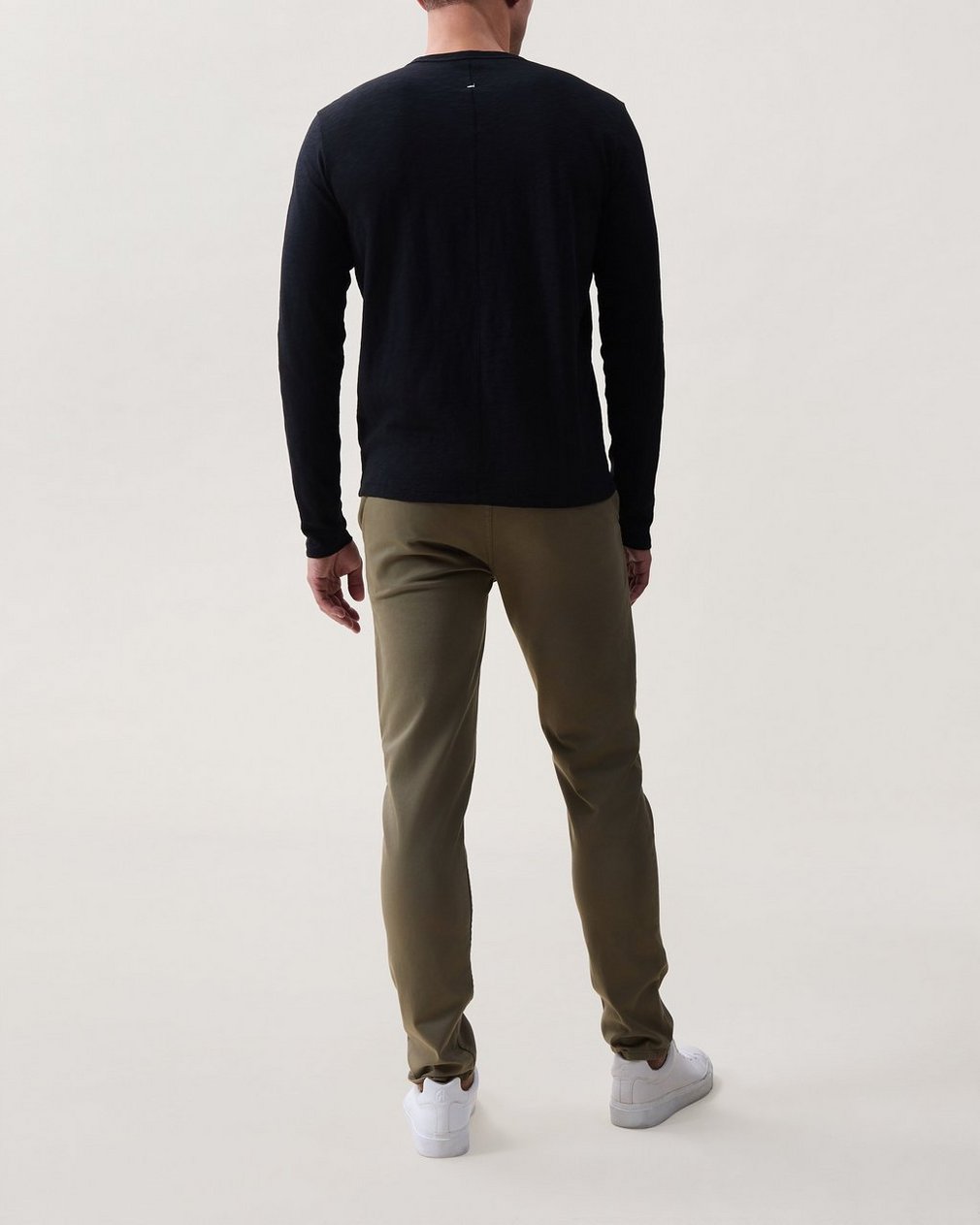 Classic Slub Cotton Long-Sleeve T Shirt Black - Image 2
