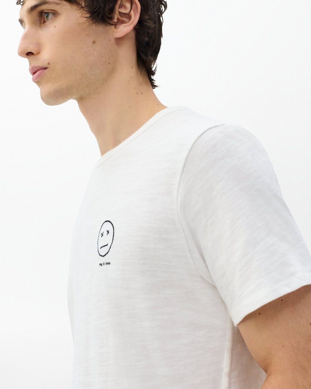 Sour Face Embroidered T Shirt White - Image 4