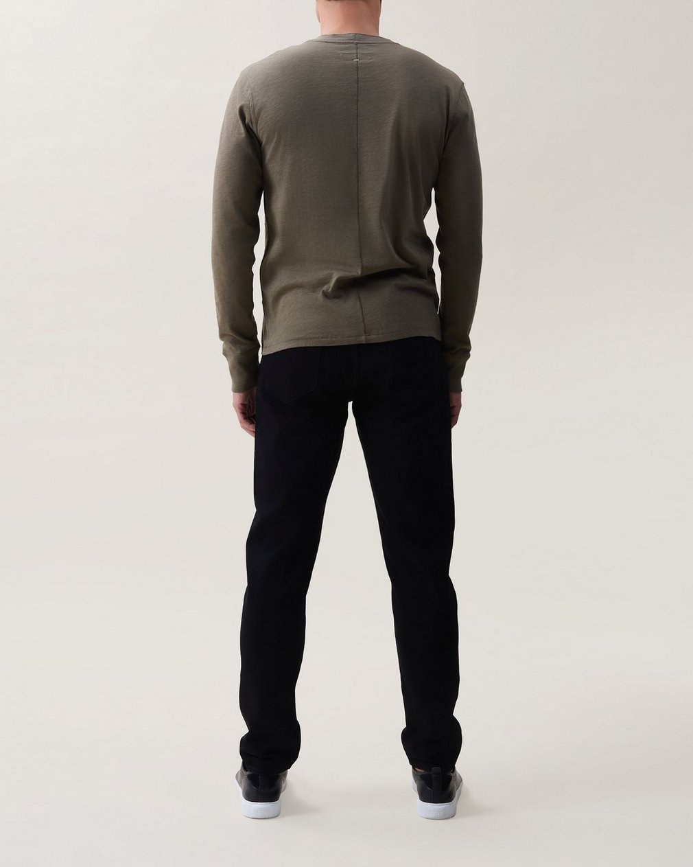 Classic Slub Cotton Long-Sleeve Henley Gravel - Image 2