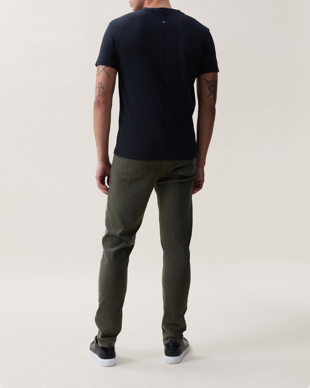 Classic Slub Cotton Henley Black - Image 2