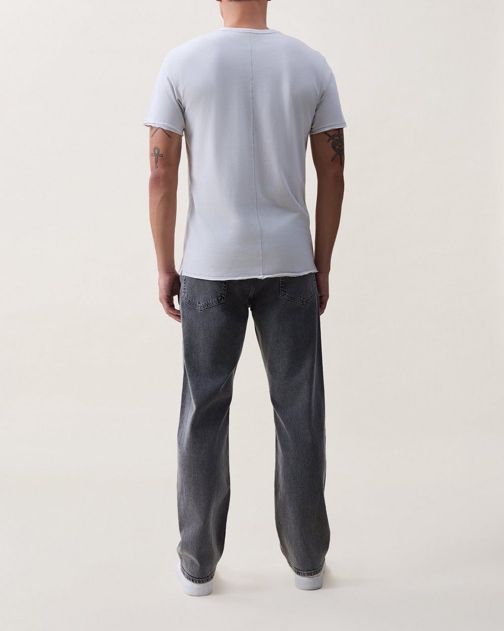 Matthew Pocket T Shirt Natural Grey - Image 2