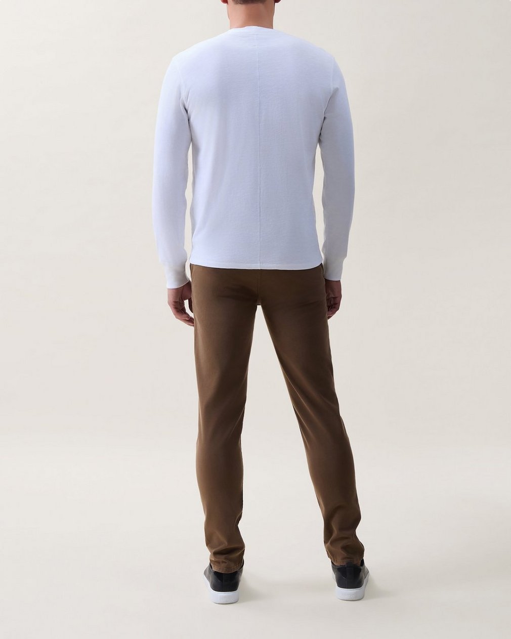 Classic Slub Cotton Long-Sleeve Henley White - Image 2