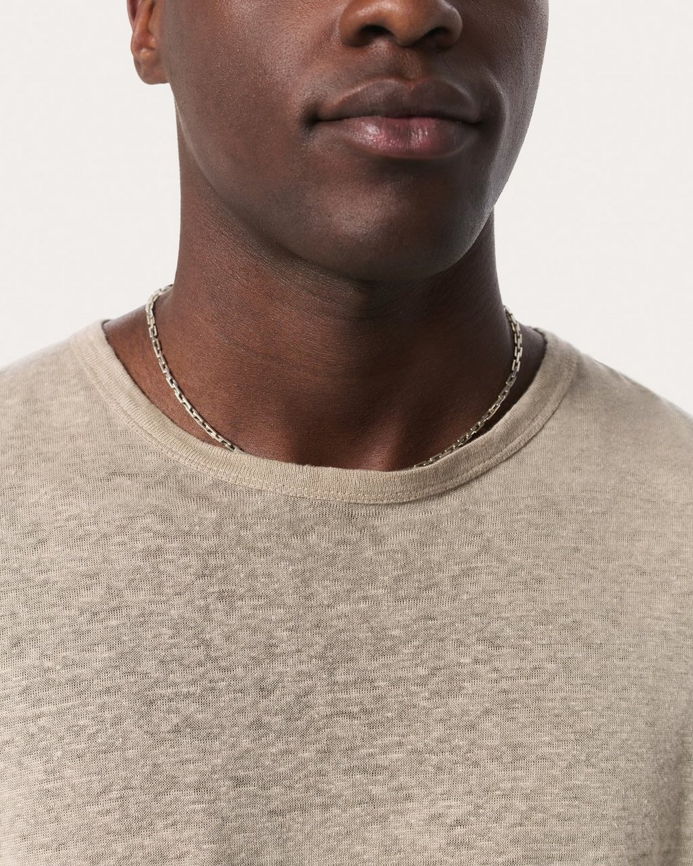 Classic Linen T Shirt Aged Taupe - Image 4