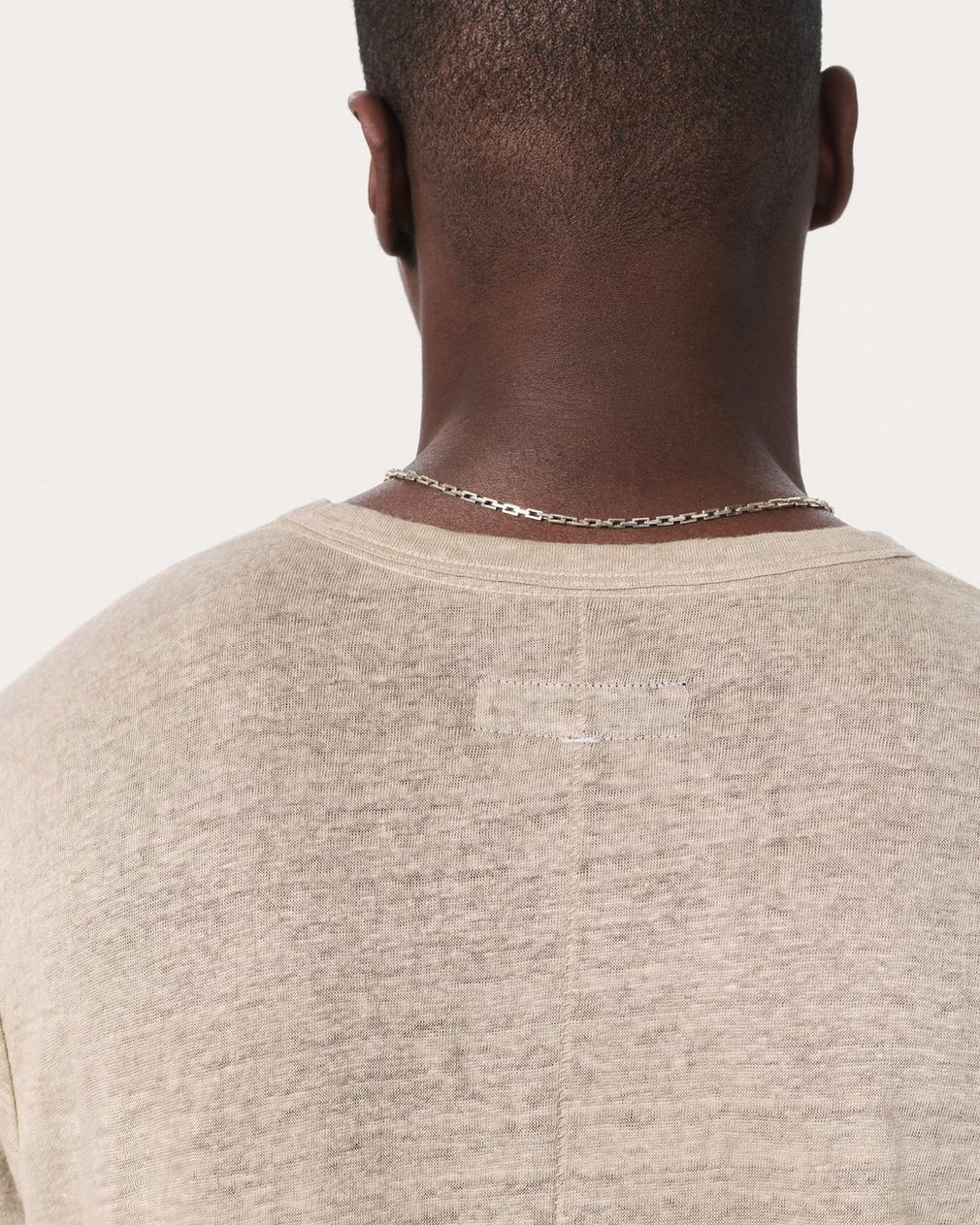 Classic Linen T Shirt Aged Taupe - Image 5