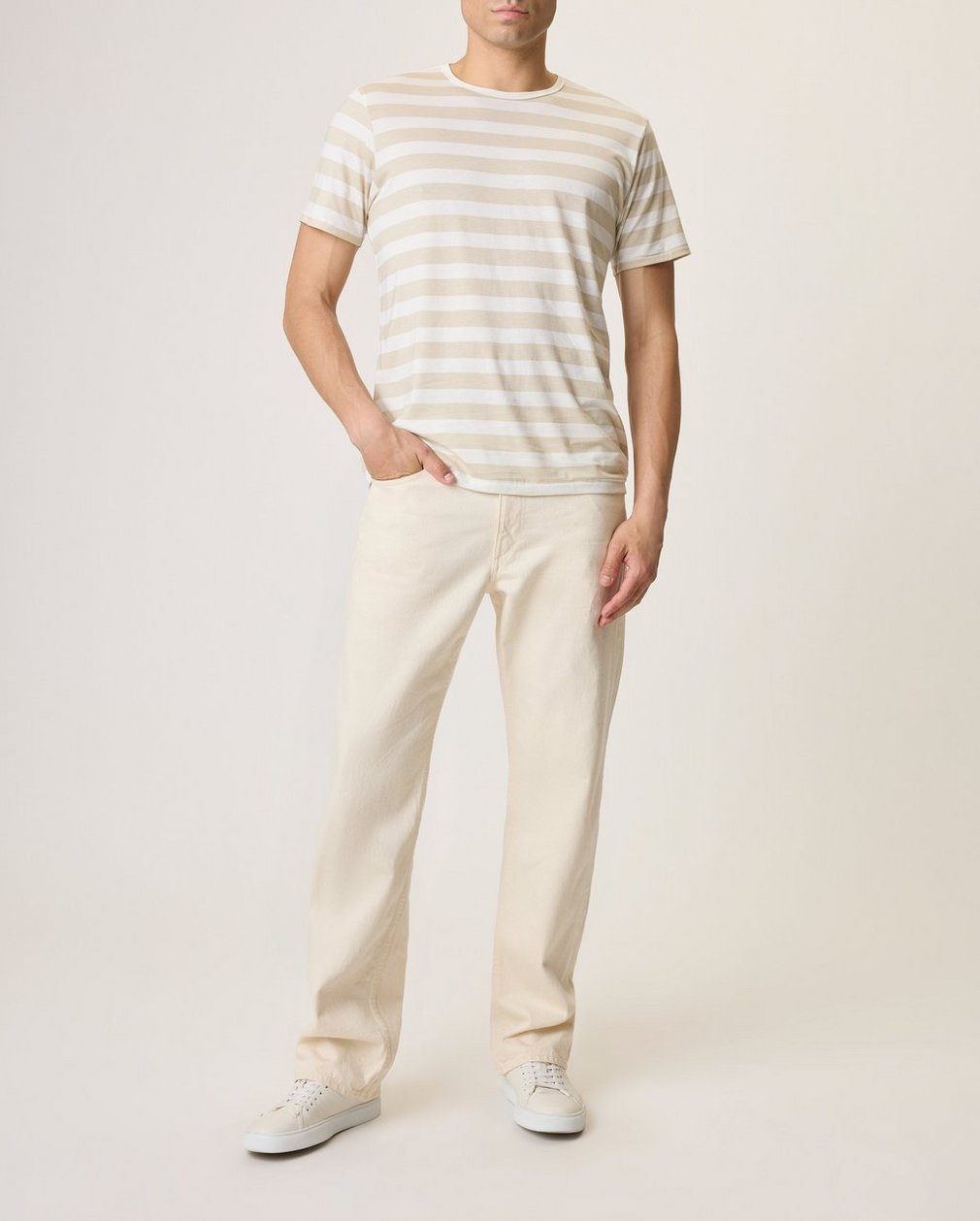 Jersey Short-Sleeve T Shirt Stork Stripe
