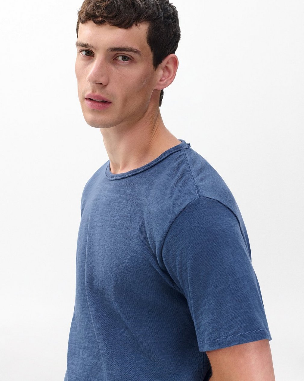 Classic Flame T Shirt Worn Indigo - Image 4