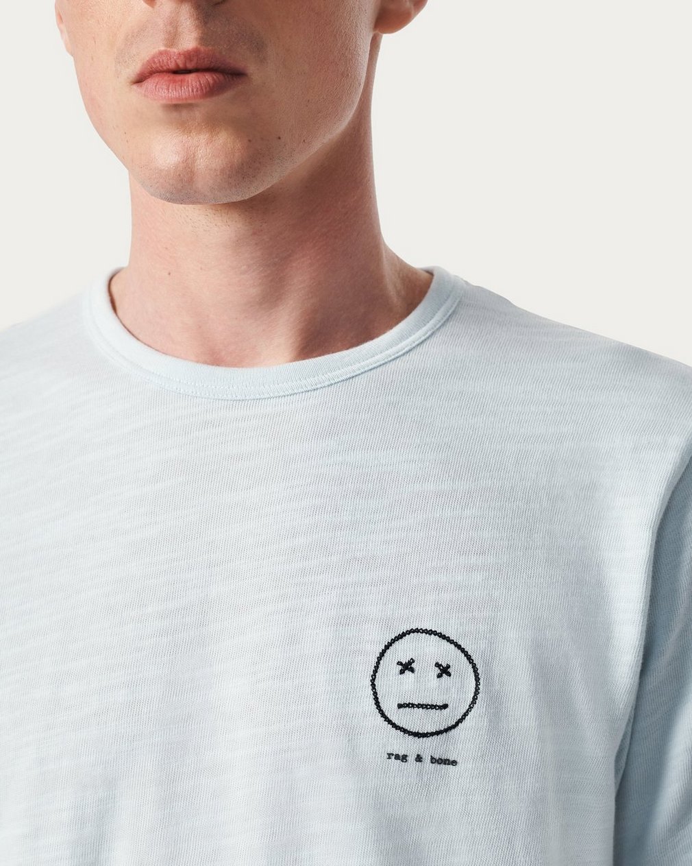 Sour Face Embroidered T Shirt Arctic - Image 4