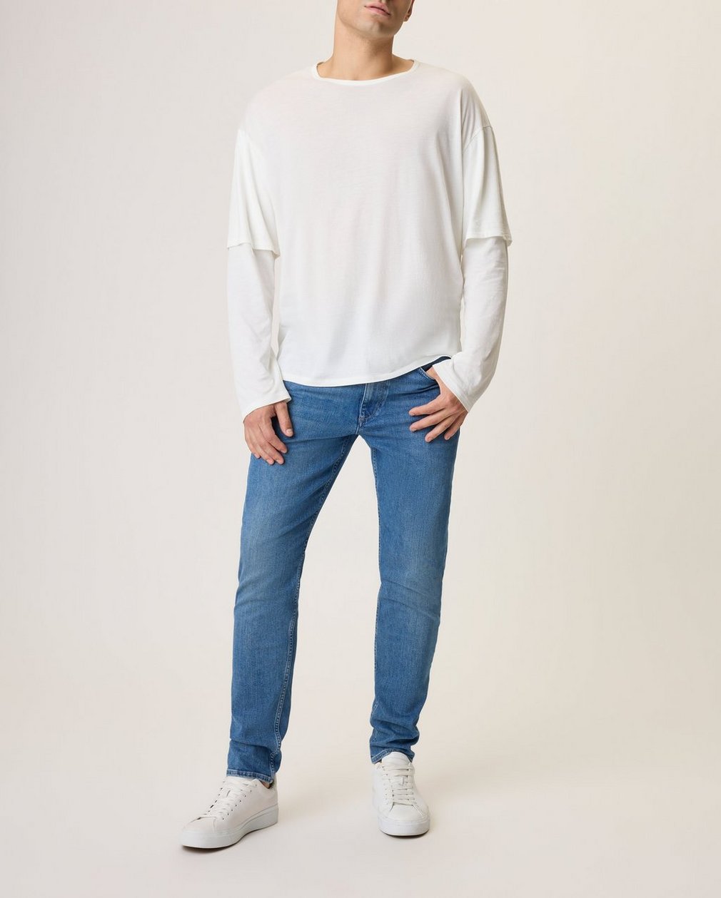 Double Layer T Shirt Ivory