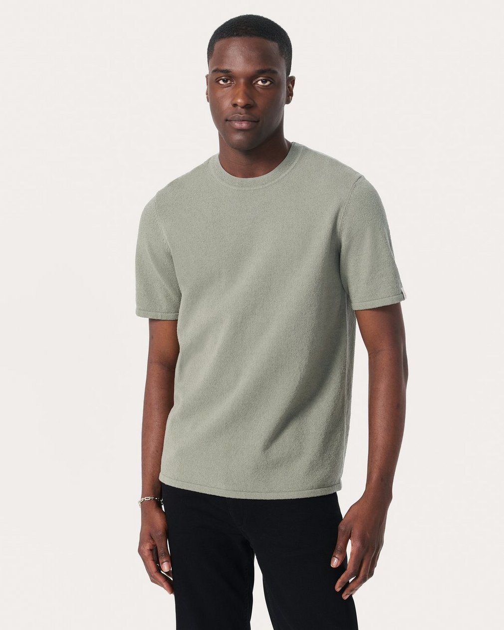 Zuma Knit T Shirt Leaf Grey - Image 2