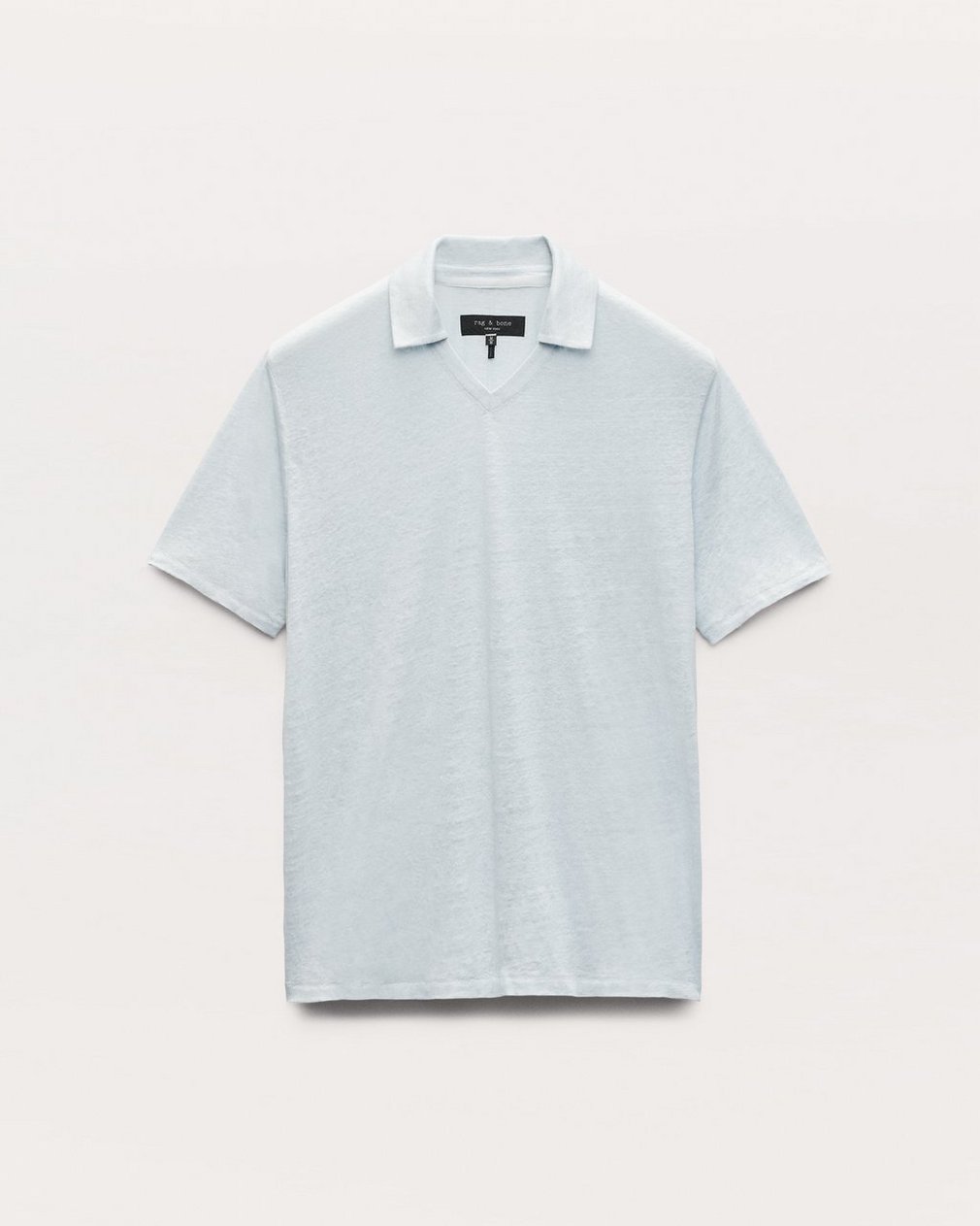 Linen Johnny Collar Polo Arctic