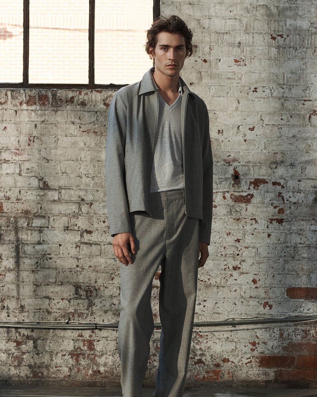 Linen Johnny Collar Polo Arctic - Image 7