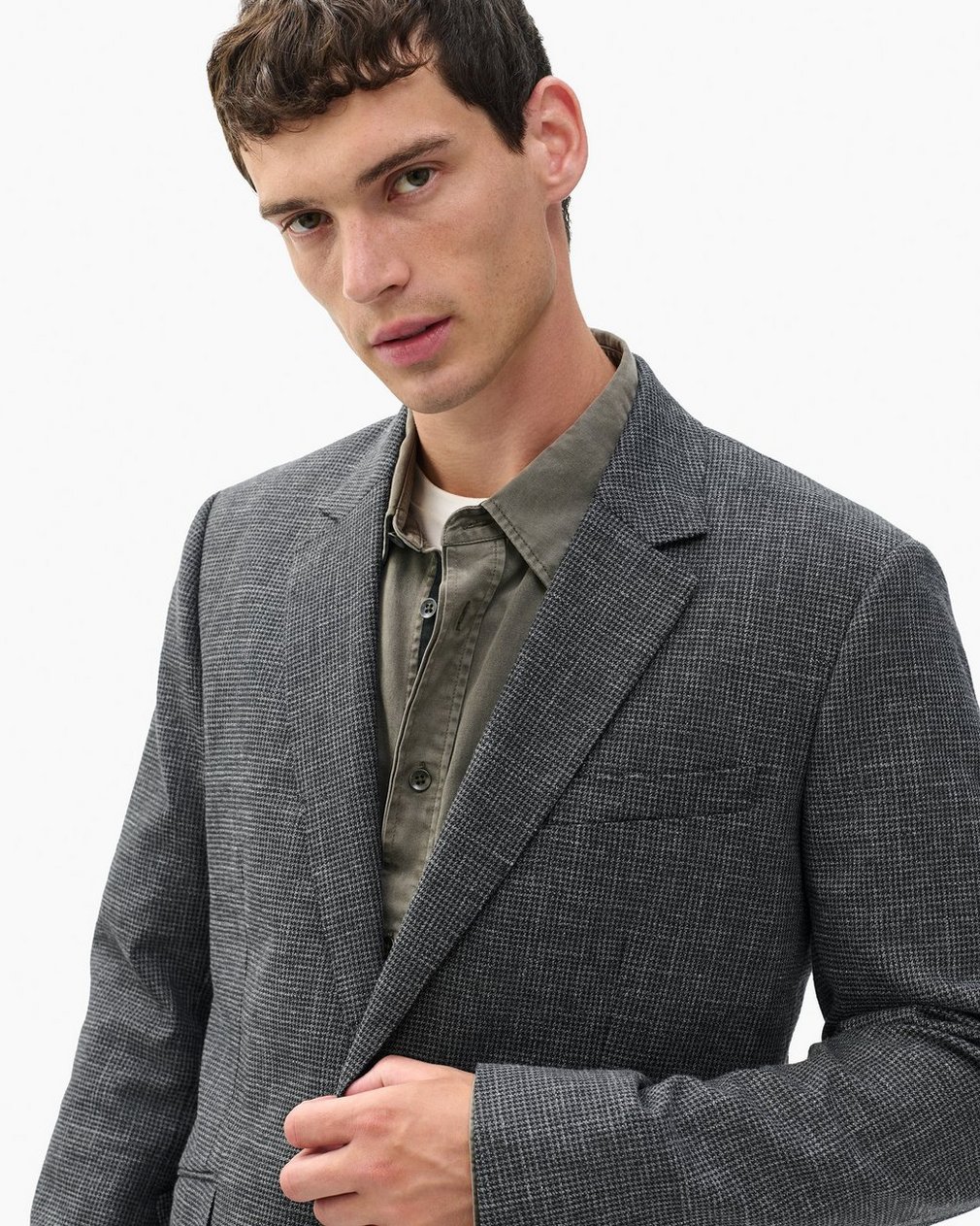 Butler Italian Houndstooth Blazer Black/Grey - Image 3