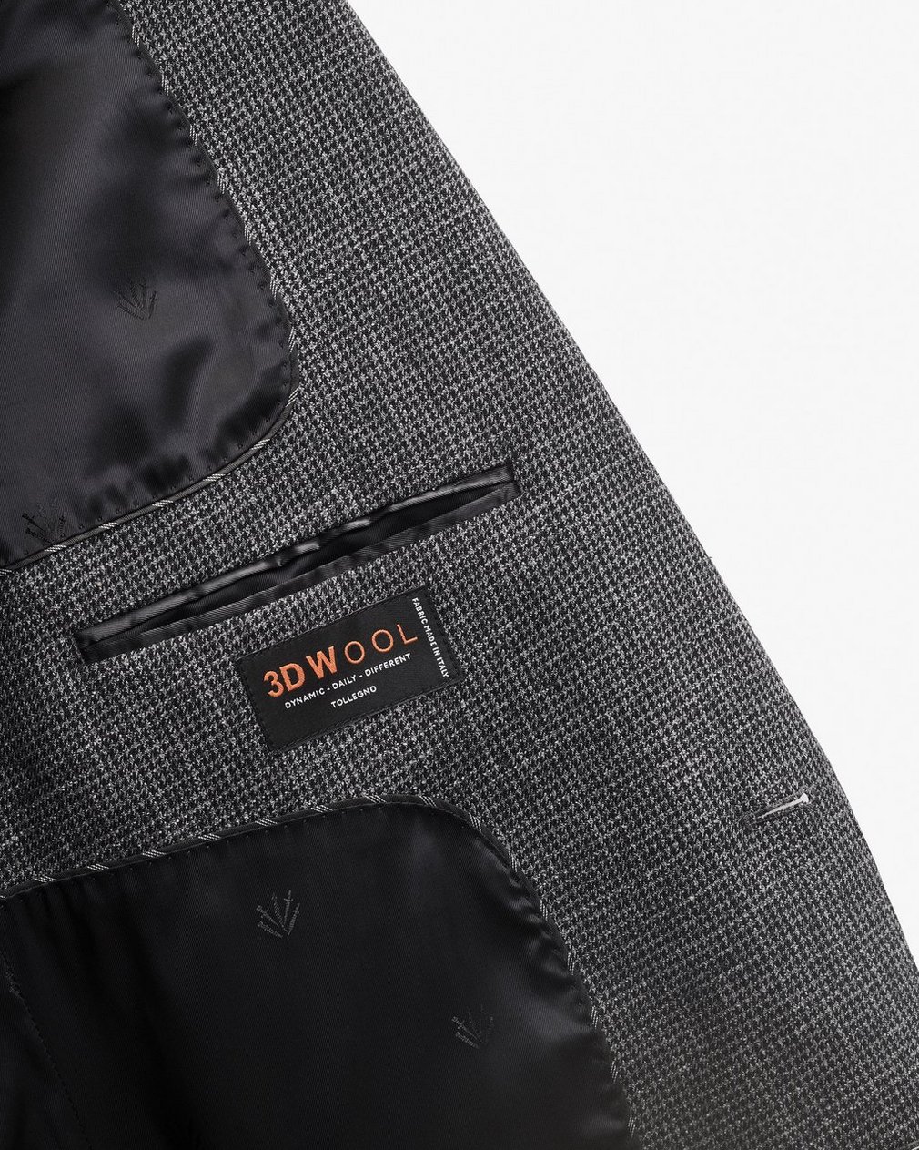 Butler Italian Houndstooth Blazer Black/Grey - Image 6