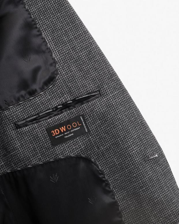 Butler Italian Houndstooth Blazer Black/Grey - Image 7