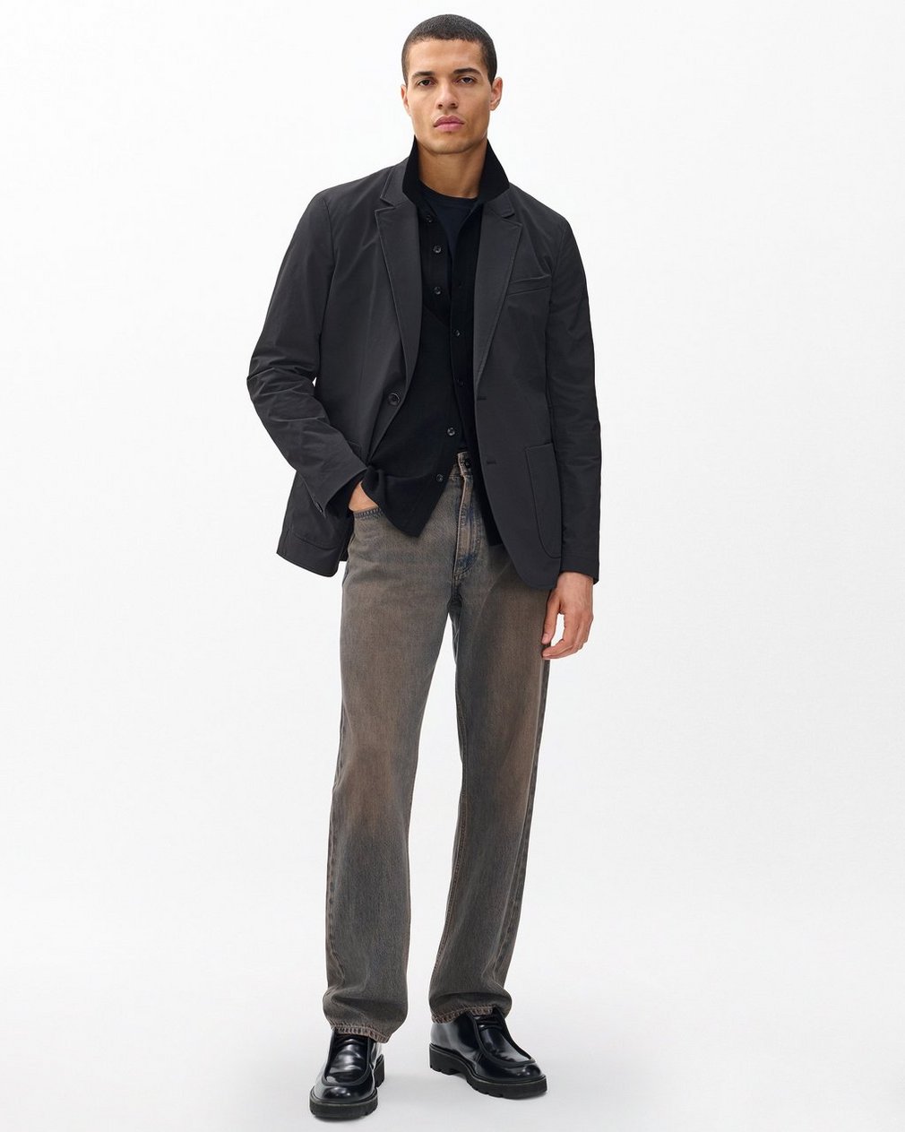 Butler Stretch Nylon Blazer Black - Image 3