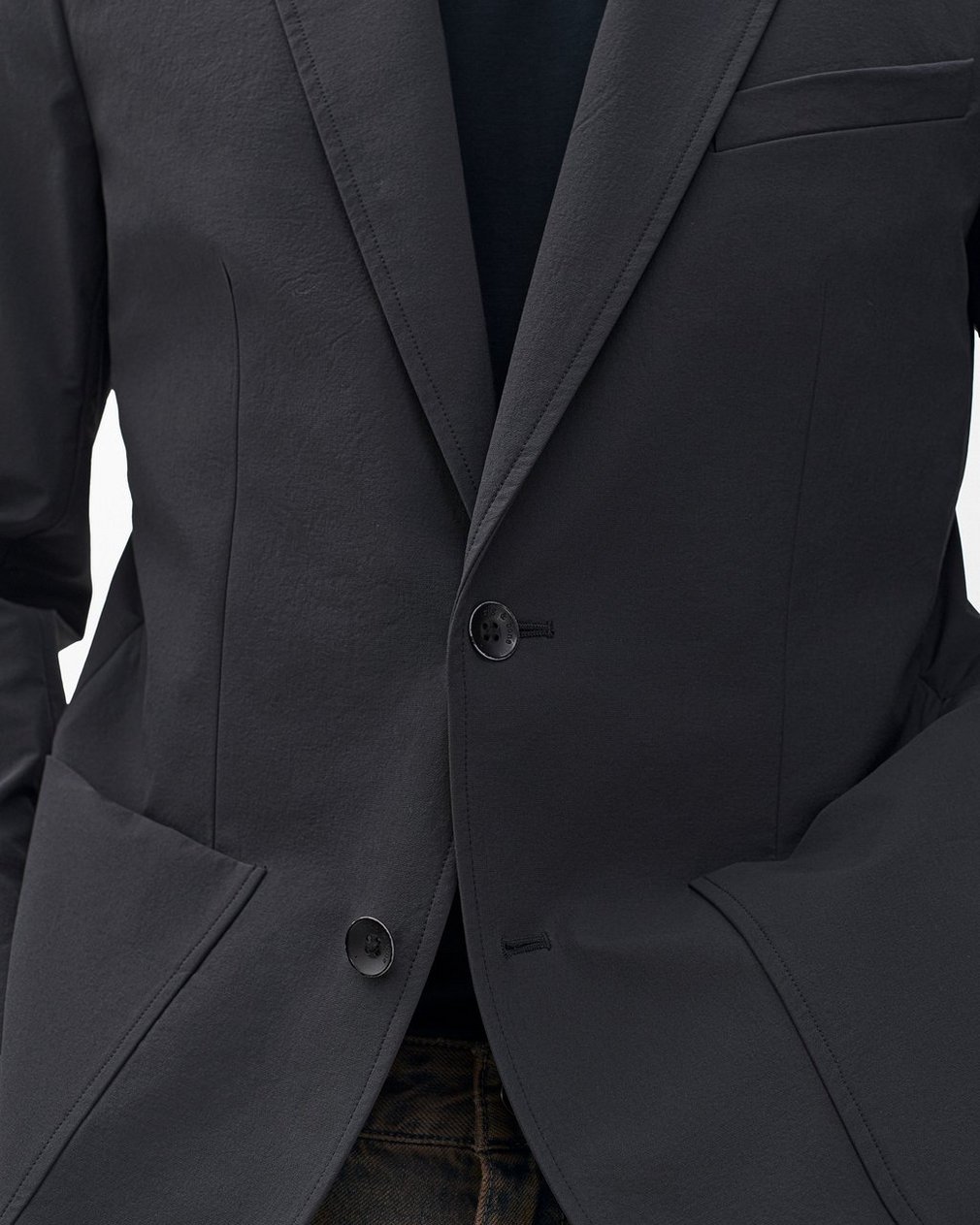 Butler Stretch Nylon Blazer Black - Image 4