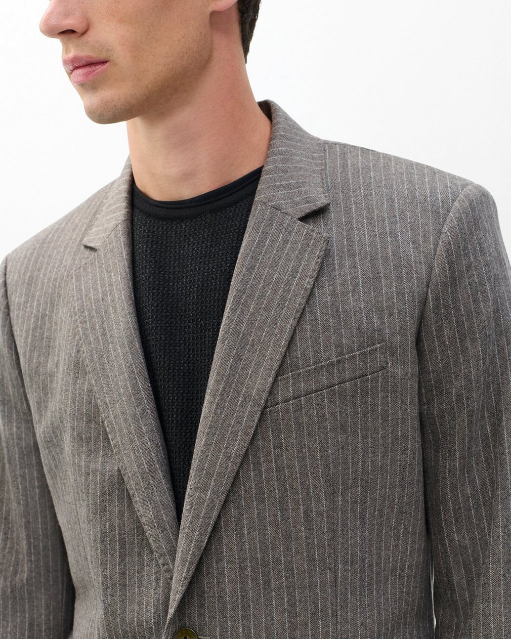 Butler Italian Flannel Blazer Mink Stripe - Image 3