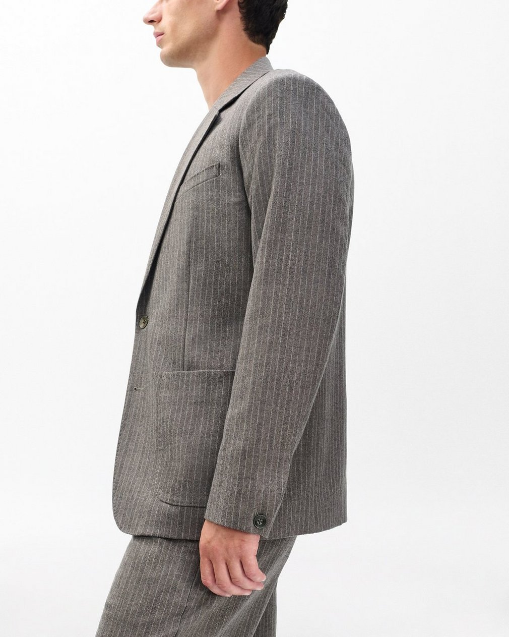 Butler Italian Flannel Blazer Mink Stripe - Image 4