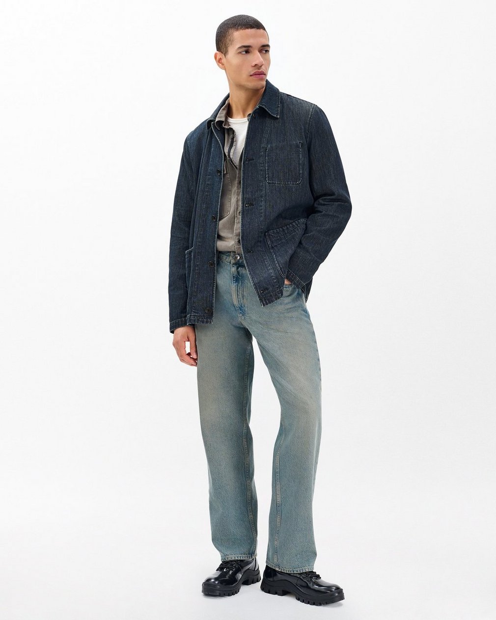 Evan Denim Chore Jacket Indigo - Image 3