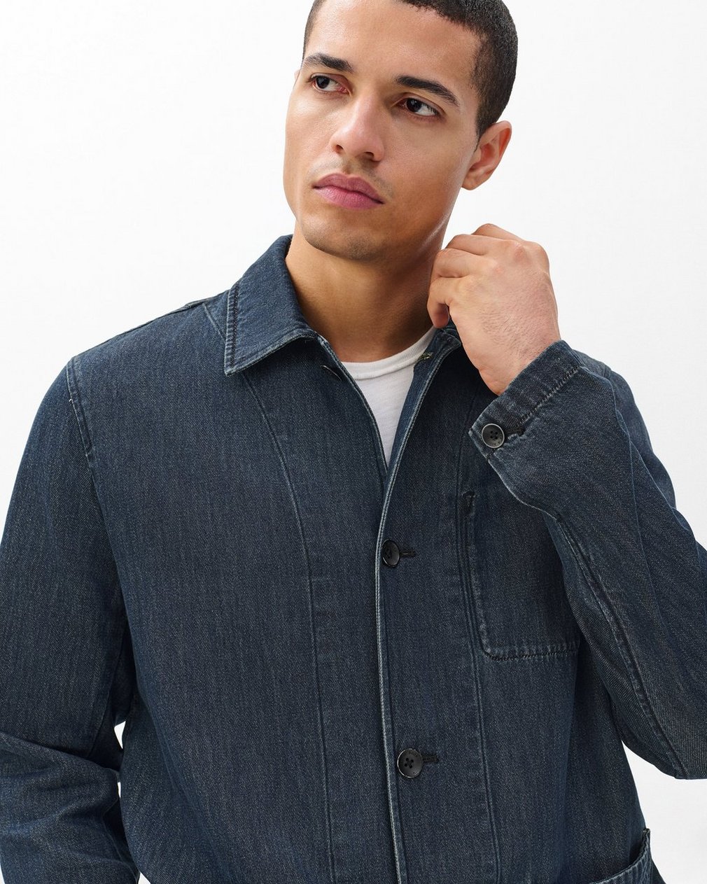 Evan Denim Chore Jacket Indigo - Image 4