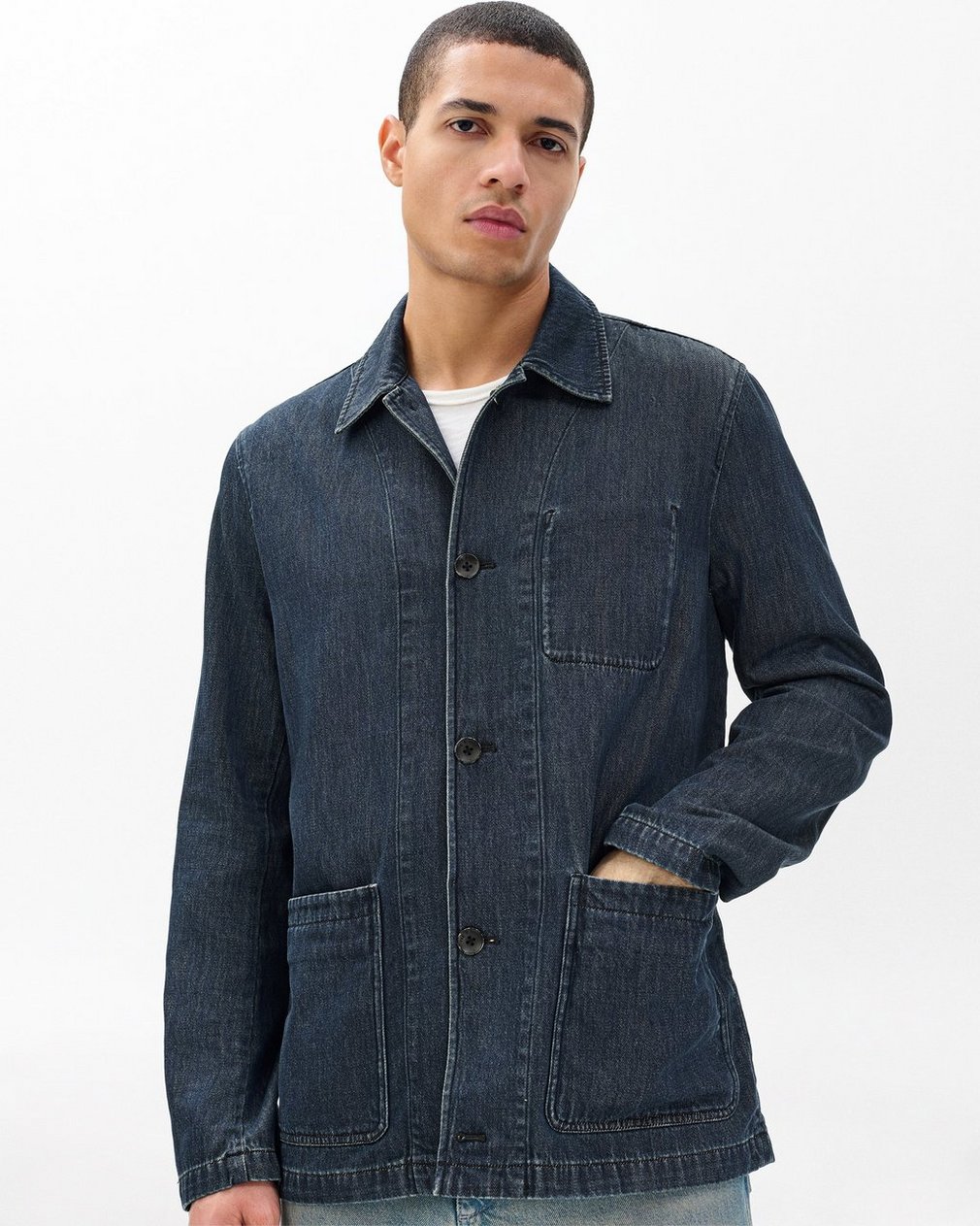 Evan Denim Chore Jacket Indigo - Image 5